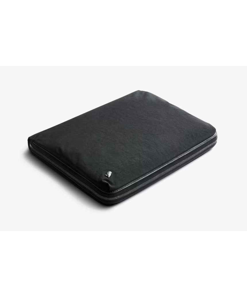 Bellroy Tokyo Folio 12.9-inch Raven leather tablet and document organizer with multiple compartments and sleek design.