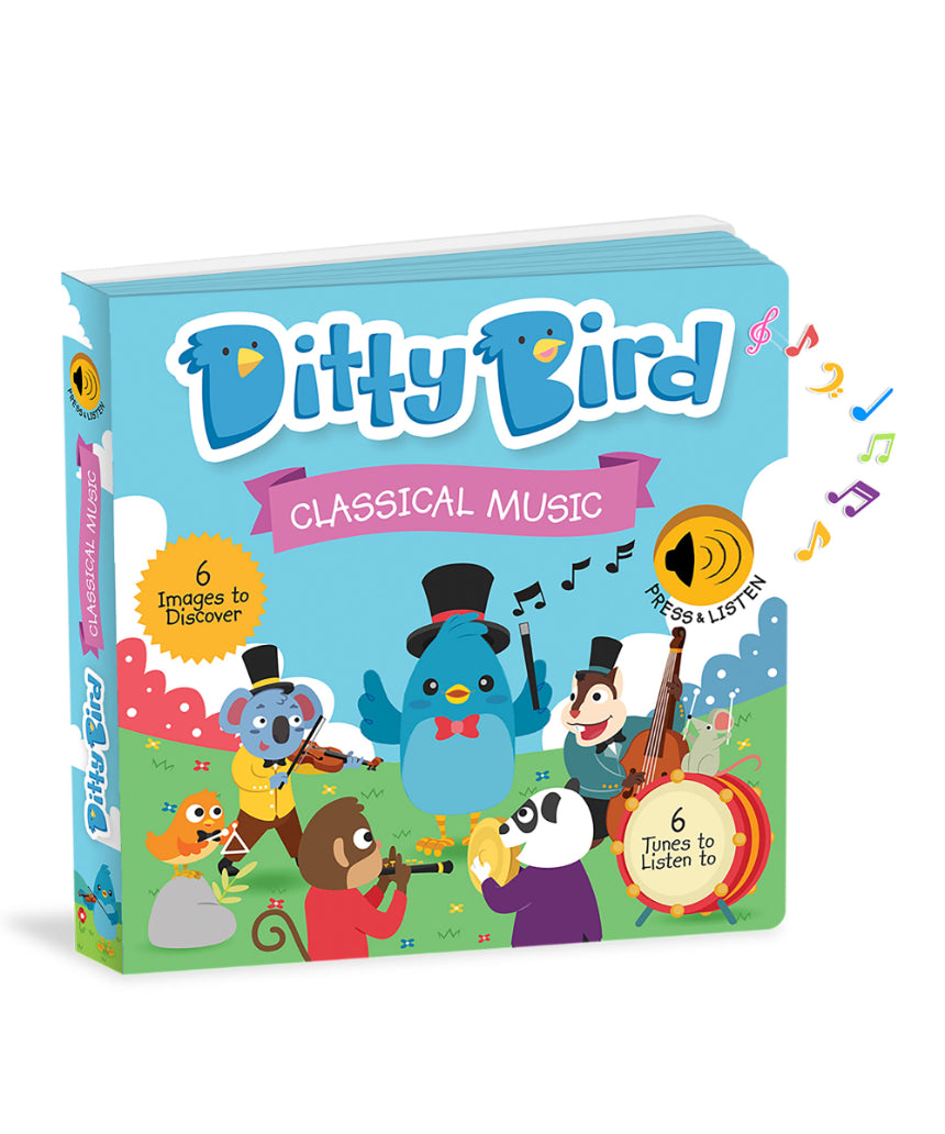 isAlbi Ditty Bird Classical Music toy with colorful design and musical features, perfect for young children.