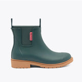 Merry People Bobbi Gumboot in teal displayed from the side, showcasing waterproof rubber rain boots for women.