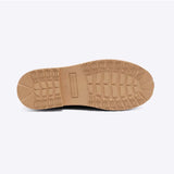 Brick red Merry People Bobbi gumboots with black soles, waterproof rubber rain boots for women, stylish and durable footwear.