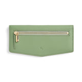 Fox & Leo The Swallet Sage ceramic mug with green glaze and unique textured handle on a white background.