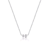 Linda Tahija duo necklace featuring sparkling white topaz stones on a delicate chain, elegant jewelry for sophisticated style.