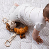 Living Textiles mini market stroller toys set with coffee and croissant plush toys for babies and toddlers.