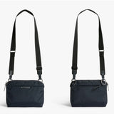 Bellroy Tokyo Side Bag in navy, a stylish crossbody bag with adjustable strap and multiple compartments for everyday use.