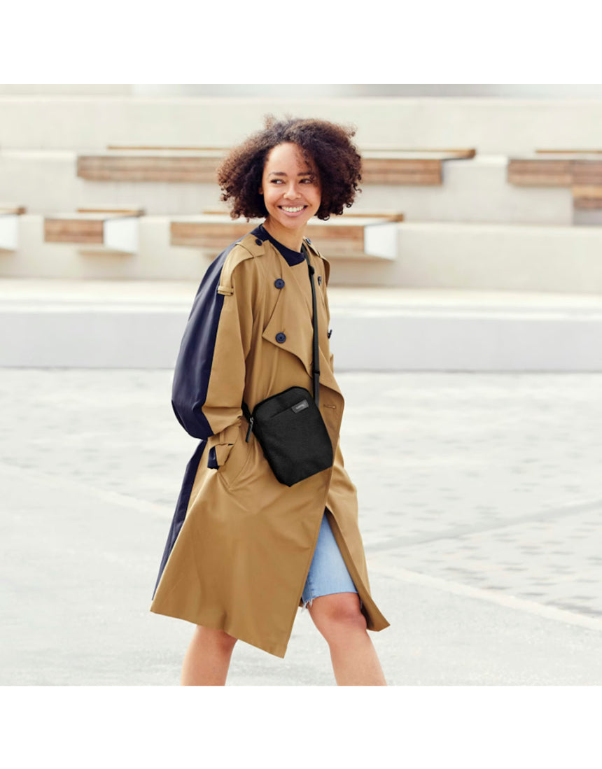 Bellroy City Pouch in Saltbush with multiple compartments, compact bag for organizing essentials in stylish, durable design.