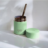 Frank Green insulated food container 475ml, stainless steel, leak-proof lid, designed for hot and cold meals, portable and durable.