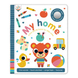 Bright and colorful Little Learning Library: My Home by Brumby Sunstate with illustrated pages for early learning.