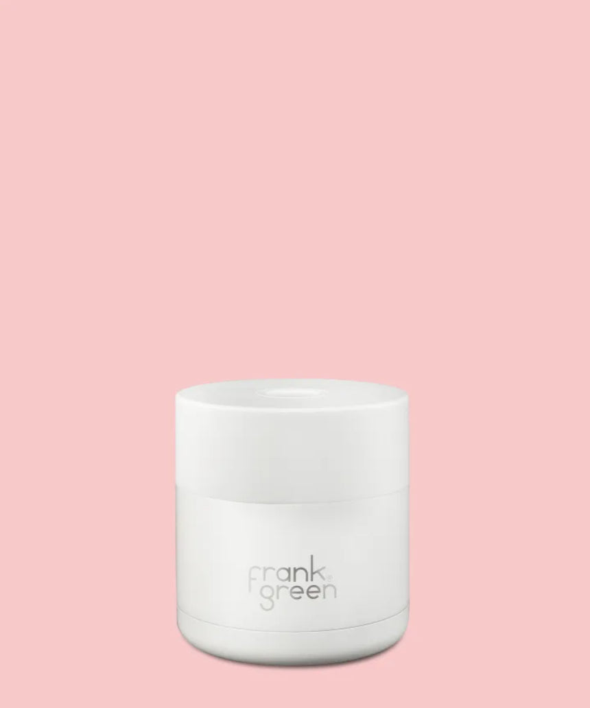 Frank Green insulated food container 295ml in stainless steel with a sleek design, perfect for keeping meals warm or cold.