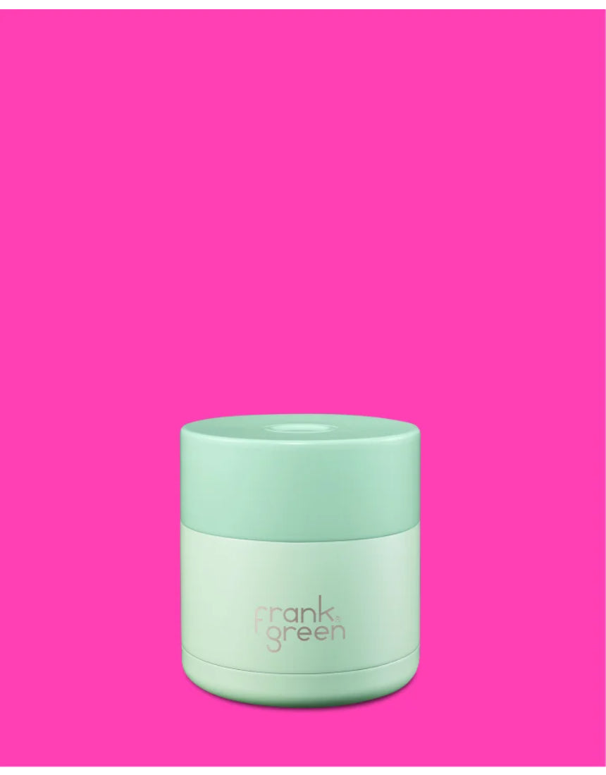 Frank Green insulated food container in 295ml with a sleek design, perfect for keeping meals hot or cold on the go.