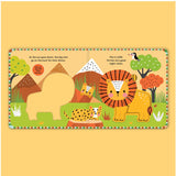 Colorful jigsaw puzzle box titled "Wild" by Brumby Sunstate featuring vibrant animal illustrations and puzzle pieces.