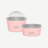 Frank Green Duo Pack To Go Bowl, reusable stainless steel lunch container with lid, ideal for meals on the go.