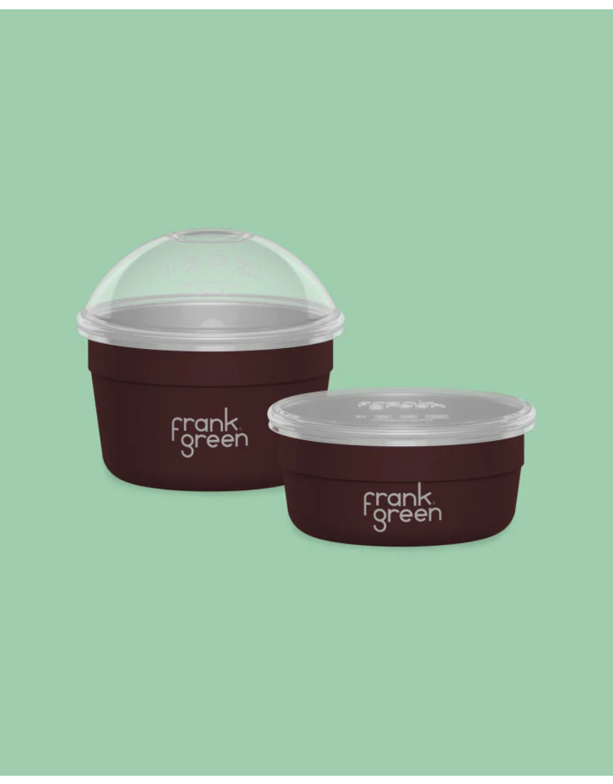 Frank Green Duo Pack To Go Bowl with two reusable bowls and lids, ideal for on-the-go meals and eco-friendly dining.
