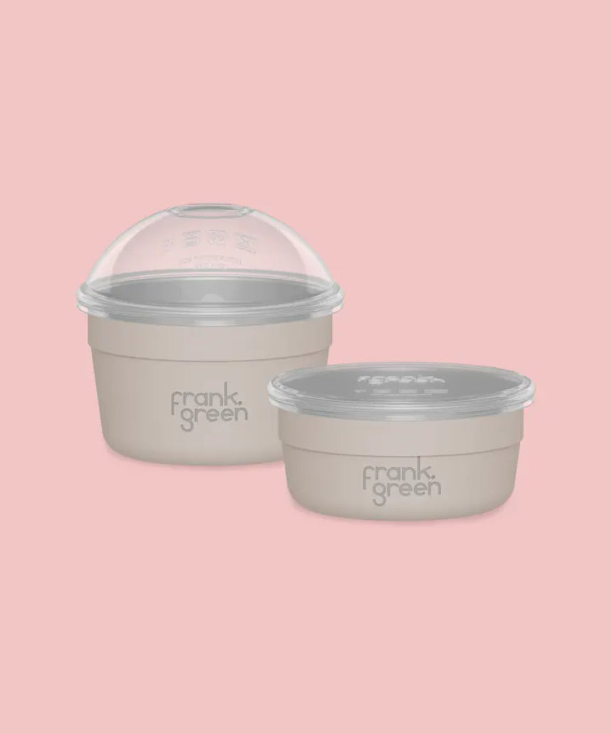 Frank Green Duo Pack To Go Bowl with reusable containers and lids for on-the-go meals and snacks.