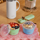 Frank Green Duo Pack To Go Bowl with reusable design, eco-friendly materials, and secure lid for portable food storage.