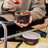 Frank Green Duo Pack To Go Bowl with stainless steel lid and colorful reusable bowls for snacks or meals.