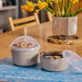 Frank Green Duo Pack To Go Bowl with two reusable, eco-friendly bowls and lids for on-the-go meals and snacks.
