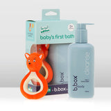 Mizzie the Kangaroo Baby’s First Bath Set featuring a plush toy, gentle bath accessories, and soft towels for infants.