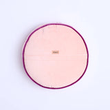 Kip & Co Plum Jam velvet pea cushion with soft fabric, decorative cushion featuring a rich plum color and plush texture.