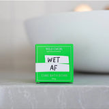 Wild Emery Wet AF Bath Bomb in vibrant colors, designed for luxurious bath and body relaxation.