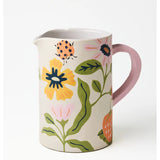 Jones & Co Meadow Jug in white ceramic with a smooth, rounded design and a curved handle, perfect for serving or decorative use.