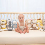 Living Textiles Mason the Elephant knitted toy, soft and plush, with detailed stitching and gentle colors, perfect for children.