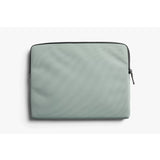 Bellroy 14-inch Laptop Caddy in Eucalyptus with multiple compartments for organizing laptop accessories and cords.