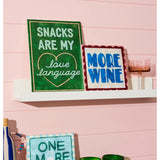Jones & Co Fun House Wine Tile wall decor featuring colorful, playful design for kitchen or bar area decoration.
