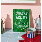 Jones & Co Fun House Snacks Tile wall decor featuring colorful, playful snack-themed artwork for vibrant home decoration.