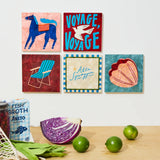 Jones & Co Superette Pony Tile wall decor with colorful, vintage-inspired design suitable for interior decoration.
