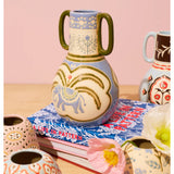 Jones & Co Samira Elephant Vase, decorative ceramic vase with elephant design, showcasing intricate details and a smooth finish.