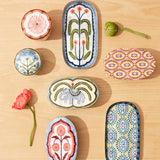 Jones & Co Samira Large Decorative Box in pink with eye motif, featuring a stylish design for storage or display.