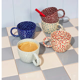 Jones & Co Chino Mug with colorful confetti sprinkle design, ceramic mug featuring vibrant, playful pattern perfect for everyday use.