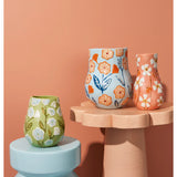 Jones & Co Juniper Vase in green, ceramic decorative vase with a smooth finish, displayed on a neutral background.