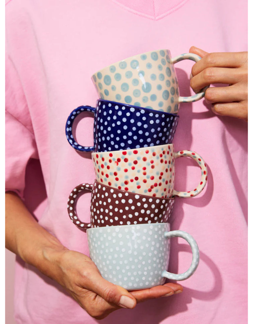 Jones & Co Chino Mug in Mahogany Sprinkle with a stylish ceramic mug design and a glossy finish.