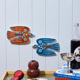 Jones & Co Paloma Wall Art featuring a brown bird illustration on textured background, ideal for modern home decor.