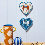 Jones & Co Paloma Heart Wall Art featuring a blue horse design on a decorative wall art piece.