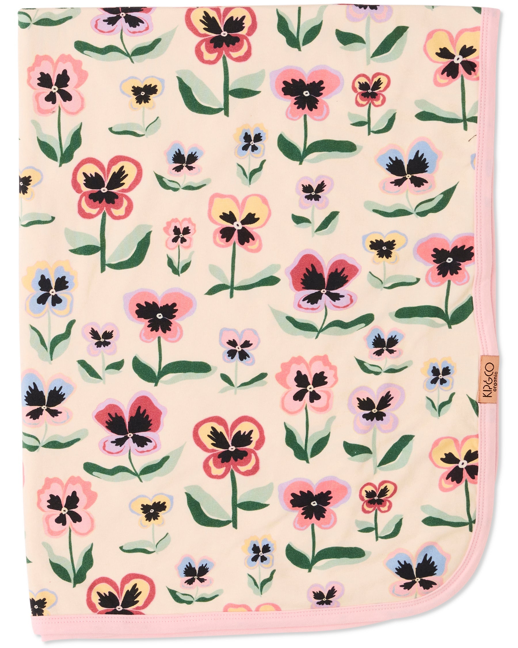 Kip & Co Pretty Pansy Organic Cotton Snuggle Blanket