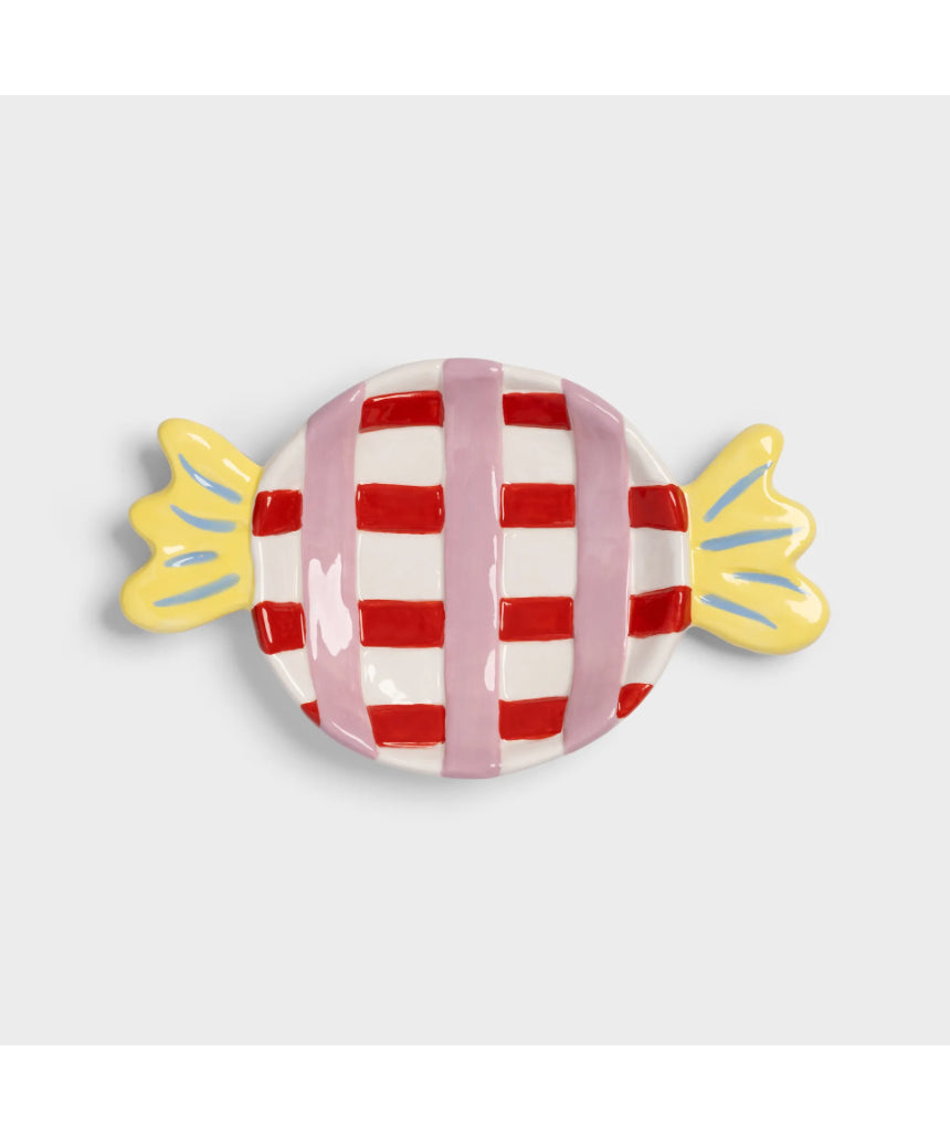 Klevering Plate Goody Small, round ceramic dish with decorative pattern, ideal for serving snacks or small appetizers.