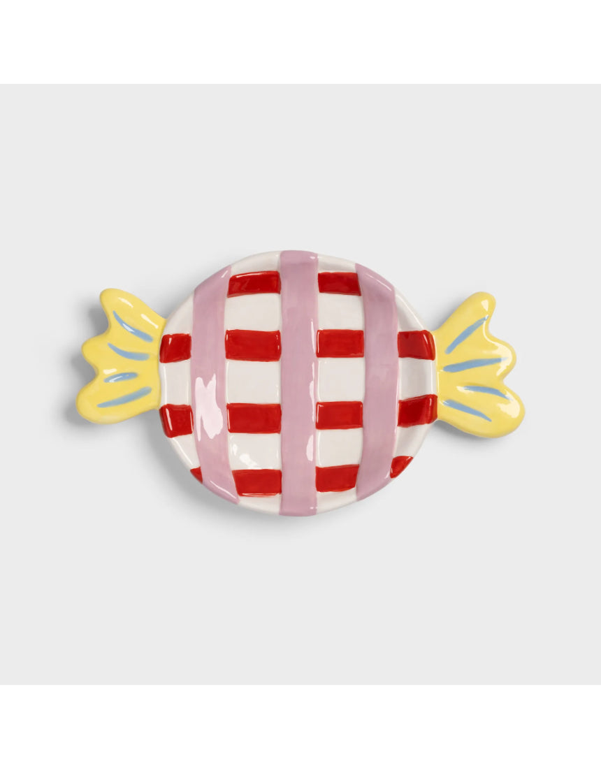 Klevering Plate Goody Small, round ceramic dish with decorative pattern, ideal for serving snacks or small appetizers.