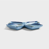 Klevering Plate Ribbon Blue jewelry piece featuring a blue ribbon design in a sleek, modern style.