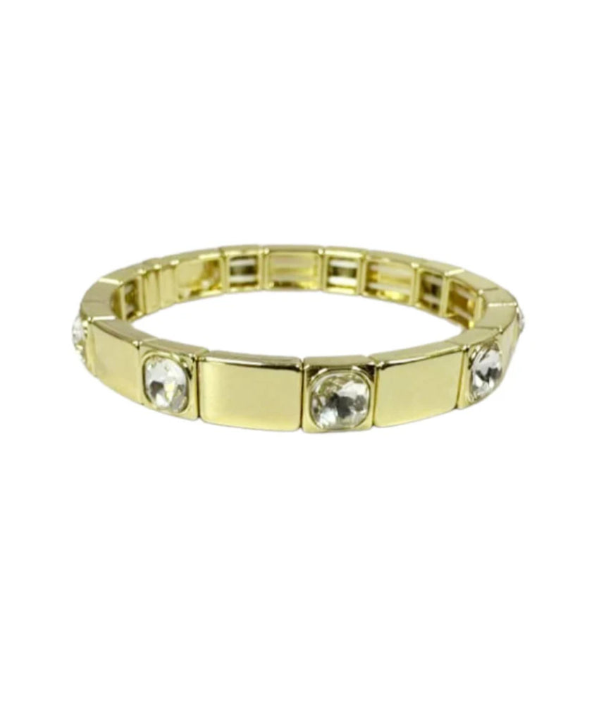 Gold Queenie bracelet by Mosk Melbourne featuring intricate chain links and elegant design for stylish wear.