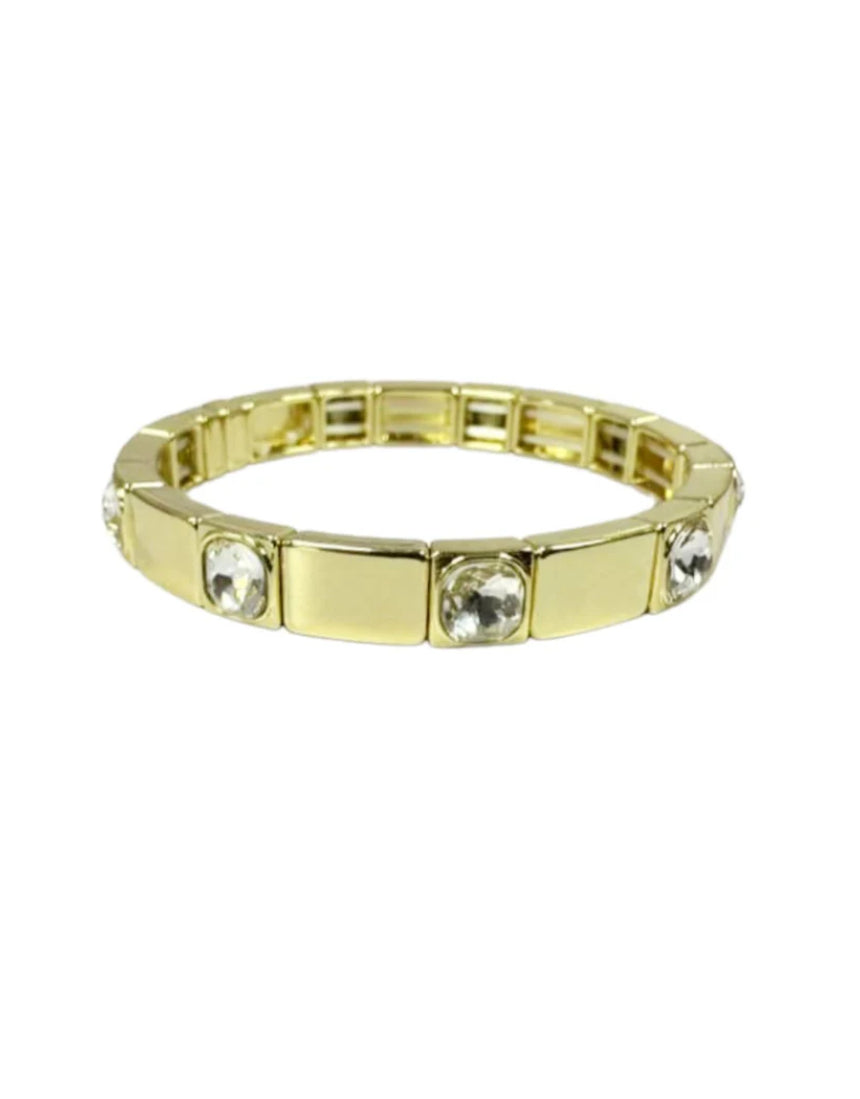 Gold Queenie bracelet by Mosk Melbourne featuring intricate chain links and elegant design for stylish wear.