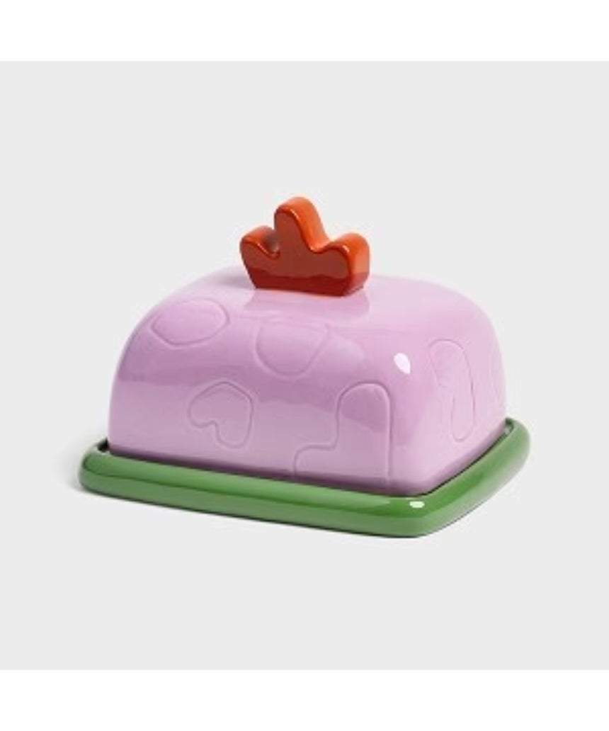 Klevering Butter Dish Sketch Lilac fruit bowl with a delicate lilac design and smooth ceramic finish.