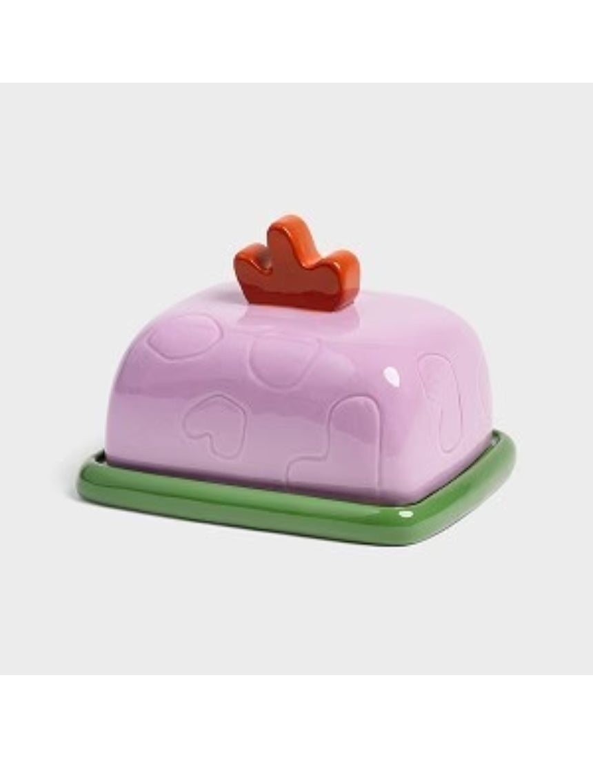Klevering Butter Dish Sketch Lilac fruit bowl with a delicate lilac design and smooth ceramic finish.