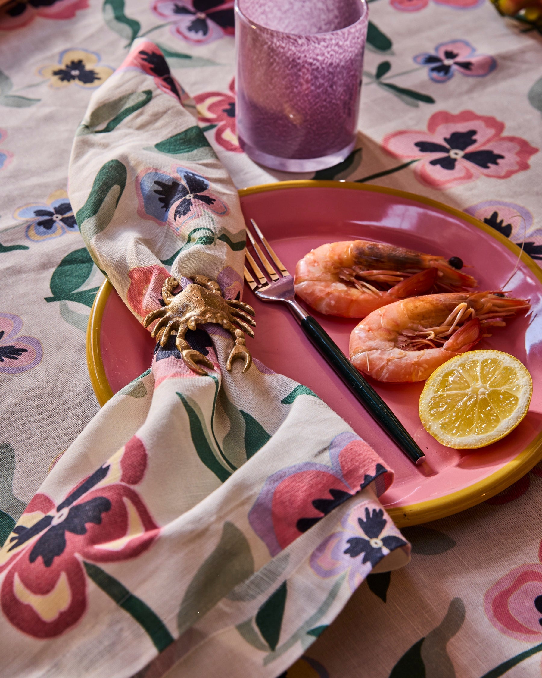 Kip & Co Pretty Pansy Tablecloth