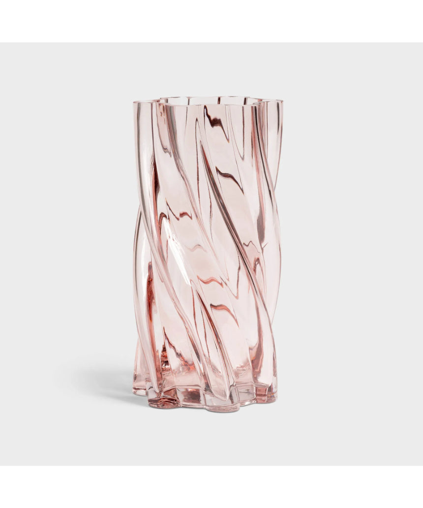 Klevering Marshmallow Pink vase featuring a soft pink, rounded ceramic design perfect for floral arrangements.