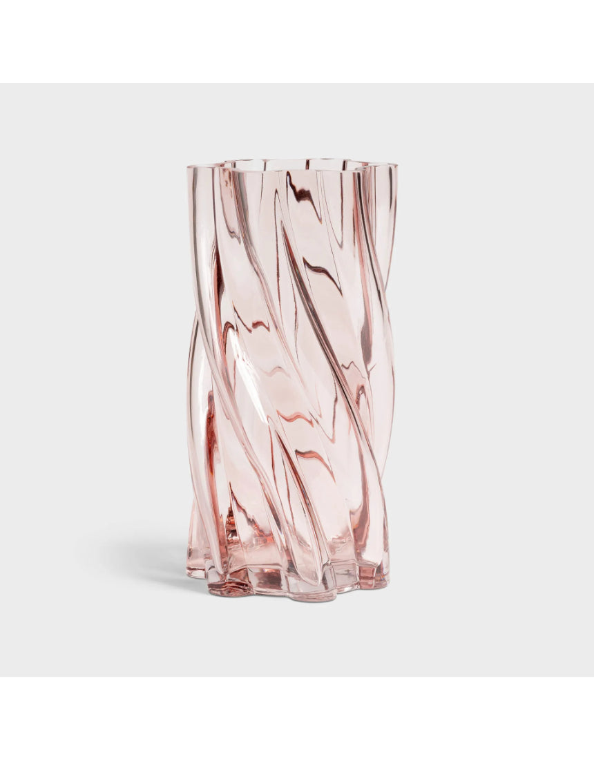 Klevering Marshmallow Pink vase featuring a soft pink, rounded ceramic design perfect for floral arrangements.