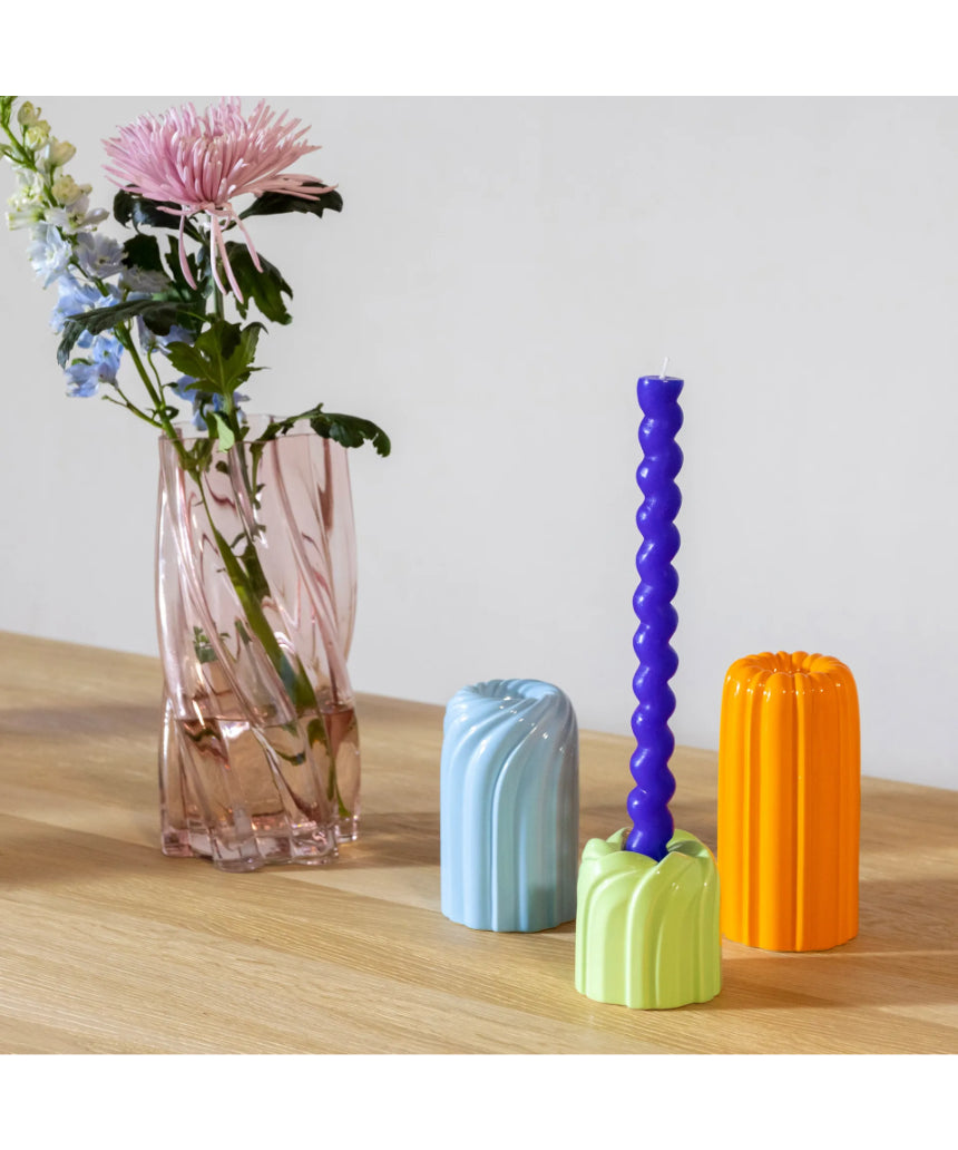 Klevering Marshmallow Pink vase with a smooth, rounded design and glossy finish, perfect for floral arrangements or decorative display.