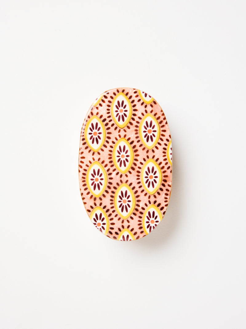 Jones & Co Samira Large Decorative Box in pink eyes design, featuring a stylish, textured surface and elegant craftsmanship.