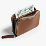 Bellroy Folio Mini wallet in Hazelnut, compact leather wallet with card slots and cash pocket, designed for everyday carry.